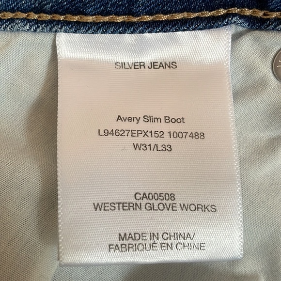 Silver Jeans Womens 31 Avery Slim Boot Light Wash Stretch Denim Soft - Picture 15 of 16